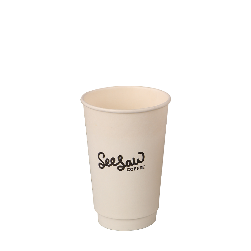 6oz Cupáin Páipéar Caife Te Balla Dúbailte