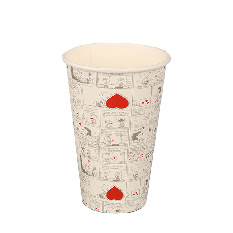 12oz cupáin páipéir Balla Aonair In-Chompordach