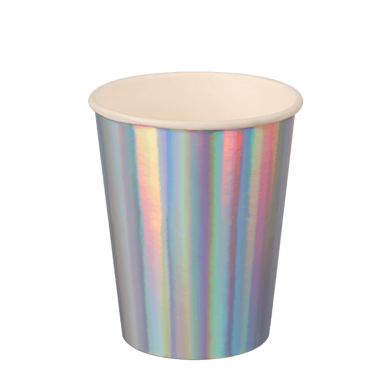 12oz Cupáin Páipéir Fuar Inchomparáide Airgid